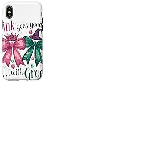 Pink Goes Good With Green Princesse Sorcière Magie Fantasy Coque pour iPhone X/XS