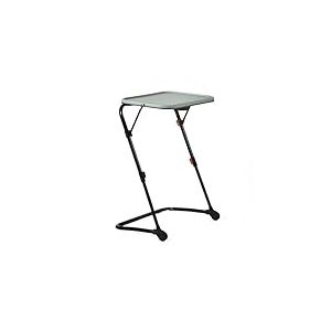 MEUBLE COSY Petit Bureau Pliant Hauteur réglable Table d'Ordinateur Portable sans Assemblage Requis Poste de Travail Pliante Plateau Inclinable pour Petits Espaces, Gris