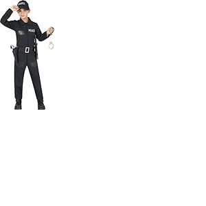 FIESTAS GUIRCA | Costume de Policier Enfant (5-6 ans) - Combinaison, Ceinture et Casquette - Costumes d'Agent de Police pour Halloween, Carnaval et F&ecirc;tes D&eacute;guis&eacute;es - Id&eacute;al pour Gar&ccedil;ons et Filles
