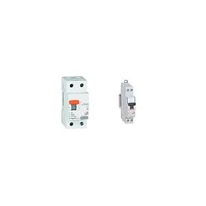 Legrand 402057E, interrupteur différentiel, 2P 40 A, sensibilité de 30 mA, classe AC, RX3 & Disjoncteur Phase + Neutre 230V DNX³ - Pouvoir de Coupure 3000A - 16A Courbe C