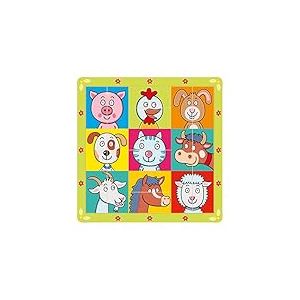 Bino - 88093 - Puzzle - Têtes d'animaux