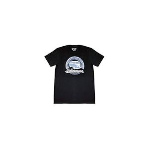 BRISA VW Collection - Volkswagen Combi Bus T1 Camper Van T-Shirt à la Mode avec Coupe Classique, Chemise à Manches Courtes pour Hommes et Femmes avec Motif rétro (S/Vintage Logo/Noir)