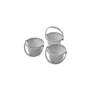 Cetomo 5.5L*3 Seau en Plastique avec Anse, Seau d'eau Mat avec Motifs Floraux, Espace de Rangement givr&eacute;, R&eacute;cipient pour Nettoyage, Jardin, Salle de Bain, sans BPA, Transparent-Noir, 5.5L (Pack de 3)