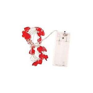 Baker Ross FX507 Guirlande de lampes LED en forme de cœur - Lot de 1 guirlande lumineuse en forme de cœur pour la décoration de la Saint-Valentin.