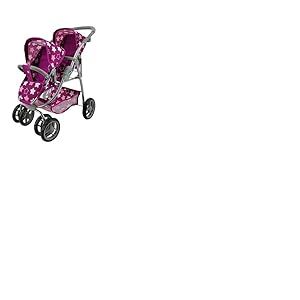 Knorrtoys 16445 Poussette Double Milo – Star Dark Pink
