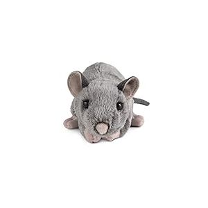 Living Nature Rat avec Couinement, Rat en Peluche Doux et Réaliste, 18cm