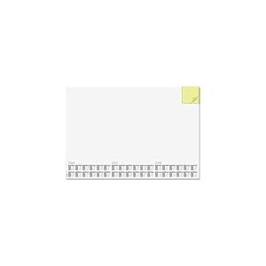 SIGEL H6490 Sous-main en papier, calendriers sur 3 ans et semainier, design memo, blanc avec bloc notes jaune int&eacute;gr&eacute;, A2 (59, 5 x 41 cm), blanc et jaune, 30 feuilles