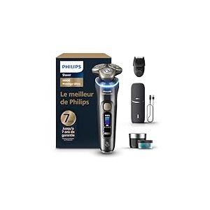 Philips Rasoir i9000 Prestige Ultra, rasoir &eacute;lectrique 100% &eacute;tanche, technologie Skin IQ Pro, syst&egrave;me Triple Lift & Cut, lames de pr&eacute;cision NanoTech rotatives &agrave; 360&deg;, 5 modes de rasage, XP9402/46