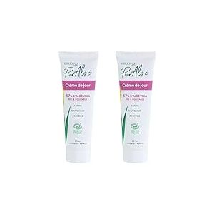 Pur Aloé Crème de Jour à l'Aloe Vera Vivant 67% Bio 50 ml (Lot de 2)