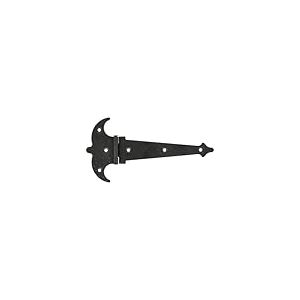 Amig - Charnière Renforcée | Deux Palmes | Noir | Acier Poinçonné | Style: Rustique | Forge pour Portes Battantes Lisses | Entrée et Passage Extérieurs et Intérieurs, et Armoires | Dimensions: 150 mm