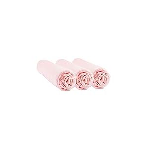 Lot de 3 Draps Housse Bébé pour Couffin Berceau Nacelle Lit Bébé Parapluie | 70x140 cm | Rose | Bambou Hypoallergénique | Extensible | Doux Respirant |Easy Dort | Certifié Oeko-Tex | Europe