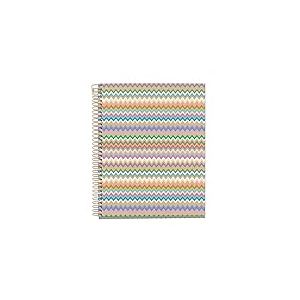 Miquelrius Cahier A5 (148 x 210 mm), 100 feuilles pointill&eacute;es de 70 g/m&sup2;, couverture en carton rigide, 4 bandes de couleur, spirale, 2 trous, carnet &agrave; points, jolie papeterie, zigzag