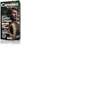 Cameleo Men – Teinture permanente pour cheveux | Couleur brun moyen pour cheveux barbe et moustache | Effet couleur naturel en 5 minutes | Couvre les cheveux gris | Sans ammoniaque, PPD, sans paraben | 30 ml