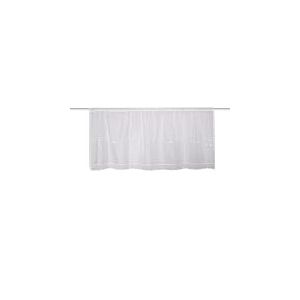 HOME WOHNIDEEN Maciro Rideau Brise-bise, 45 x 145 cm, Semi-Transparent, Batiste, Couleur : Blanc, Dimensions : 45 x 120 cm, Nombre : 1