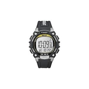 Timex Ironman Classic 100 Montre pour Homme avec Bracelet en résine Noir/Jaune T5E231 T5E2319J