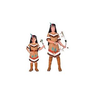 W WIDMANN MILANO Party Fashion - Costume enfant guerri&egrave;re, Am&eacute;rindienne, robe avec ceinture, bandeau, pour carnaval, f&ecirc;tes &agrave; th&egrave;me