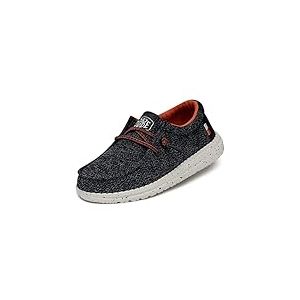 Hey Dude Wally Youth Sox MOC Toe Shoes pour gar&ccedil;on, Bleu oc&eacute;an., 37 EU