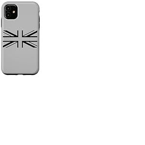 Drapeau Union Jack Noir Grande-Bretagne Angleterre Coque pour iPhone 11
