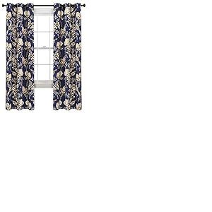 Lush Decor, Paire de Rideaux de fenêtre occultants à œillets avec Isolation Motif Oiseaux et Fleurs de Ferme, 213,4 x 96,5 cm, 213,4 x 96,5 cm