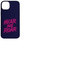 Hear Me Roar Brosse rétro Motif Chat Sauvage Rose Coque pour iPhone 14 Plus