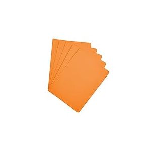 Raylu Paper - Lot de 25 Sous Chemises Cartonnées pour Documents, avec Fentes pour Ajouter des Attaches, Sous Dossiers en Papier Cartonné Épais de 200 g, Couleurs Vives (Orange, A4)