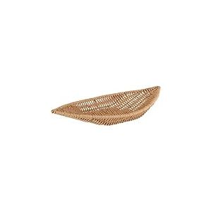 APS 40344 Corbeille en forme de bateau « COVE », panier tressé beige en polypropylène, récipient en osier avec fil en acier inoxydable, panier à viennoiseries, panier alimentaire, dimensions 30 x 15
