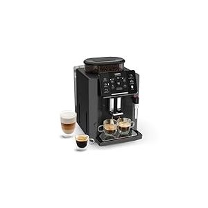 Krups Sensation C50, Machine à café grains, machine expresso, 5 boissons accès direct, Interface tactile, Facile à utiliser, Nettoyage automatique, Buse vapeur Cappuccino, Fabriqué en France EA910810