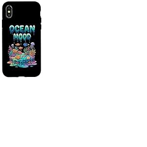Humeur Oc&eacute;anique Color&eacute;e R&eacute;cif Corallien Vie sous-Marine Coque pour iPhone X/XS