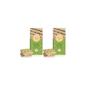 Venchi - Tablette de chocolat Cremino Pistache, Chocolat au lait et blanc avec p&acirc;te de pistache, 110 g, sans gluten, sans colorants et sans conservateurs (Lot de 2)