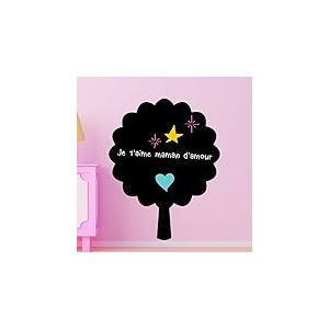 Ambiance Sticker Ardoise Tableau Noir - Stickers Muraux Adh&eacute;sif Effa&ccedil;able - Arbre en Ardoise - H55 x L45 cm
