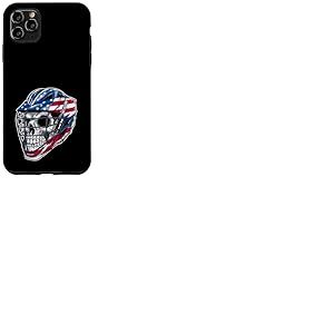Casque de Sport avec Drapeau américain américain Coque pour iPhone 11 Pro Max