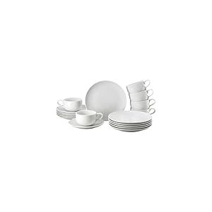 Rosenthal Joyn White Service combin&eacute; de 18 pi&egrave;ces, en gr&egrave;s, vaisselle, vaisselle, service &agrave; caf&eacute;, assiettes &agrave; petit-d&eacute;jeuner, tasses blanches