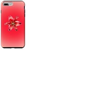 Red Tiger Lily Preppy Red Summer Aura Ombre Coque pour iPhone 7 Plus/8 Plus