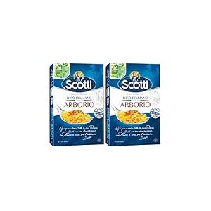 Riso Scotti Riz Arborio pour Risotto, Qualit&eacute; Italienne, Temps de cuisson 15-18 minutes, 1 kg (Lot de 2)