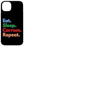 Eat Sleep Carrom Repeat pour Les Joueurs et Les Amateurs de Carrom Coque pour iPhone 14 Plus