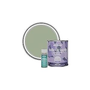 Rust-Oleum Peinture Verte Résistante à l'eau pour Carrelage de Salle de Bain, Finition Satinée - Vert Khaki 750ml