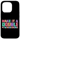 Make It A Double Twin Grandma of Twins Custom Grandma Coque pour iPhone 15 Pro