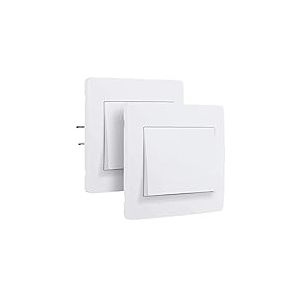 Interrupteur va et vient - Interrupteur encastrable - Interrupteur mural - Interrupteur prise murale - Appareillage Encastre - Gamme Diam2 Kit Va et Vient sans Fil Blanc 739280