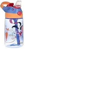 Contigo Gizmo Flip Gourde pour enfants Autospout avec paille, sans BPA, anti-fuite, idéale pour la crèche, l'école et le sport, 420 ml, Wink With Dancers Pink