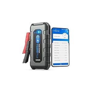 TOPDON V2200 Plus Booster Batterie Voiture 2200A et 12V Testeur de Batterie 2-en-1, Démarreur de Voiture Jump Starter pour Moteurs Diesel jusqu'à 8L, Gray