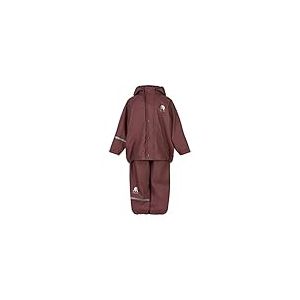 Celavi Basic PU Rain Set Blouson de Pluie, Rose/Marron, 130 cm Mixte Enfant
