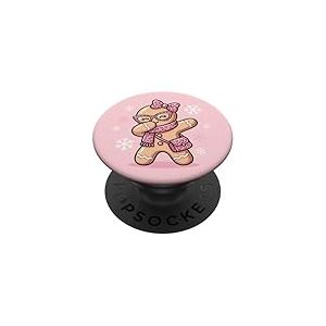 Joli n&oelig;ud Coquette l&eacute;opard Rose en Pain d'&eacute;pice pour No&euml;l PopSockets PopGrip Adh&eacute;sif