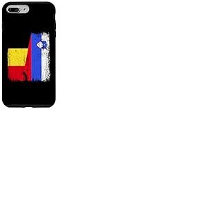 Maillot de fierté belge slovène demi-drapeau belge slovène Coque pour iPhone 7 Plus/8 Plus
