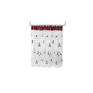 SKL Home by Saturday Knight Ltd. Woodland Rideau de Douche d'hiver Rouge