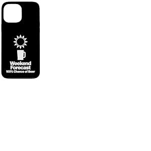 Weekend Humour Sunny Forecast Minimal Ic&ocirc;ne Design Coque pour iPhone 13 Pro Max