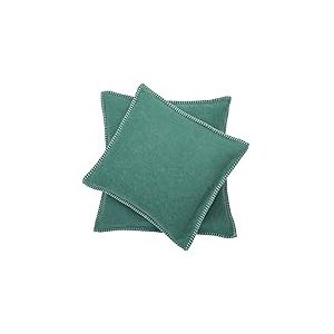 David Fussenegger Housse de Coussin décorative en Coton Doux et Moelleux Vert Bouteille 50 x 50 cm