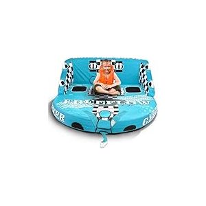 SereneLife Tube de Remorquage Gonflable Robuste - Bouée Flottante de Bateau, Bouée/Bateau Gonflable ,Tubes/Towables Inflatable pour Sports Nautiques avec Sièges en Mousse, Vessie en PVC, Poignées