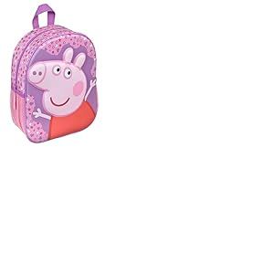 Undercover - Sac &agrave; Dos 3D de Peppa Pig - Sac &agrave; Dos pour Enfants avec Motifs de Peppa Pig - Bretelles r&eacute;glables - avec Poches lat&eacute;rales en Filet - &Agrave; partir de 4 Ans