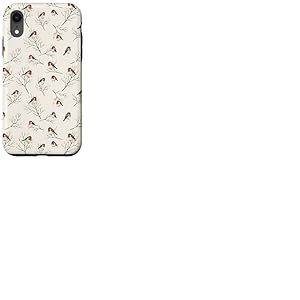 Vintage Redbreast Branches d'hiver Nues Coque pour iPhone XR