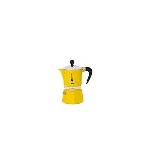 Bialetti Rainbow Caffettiera Colorata, Alluminio, Giallo, 1 Tazza, Jaune